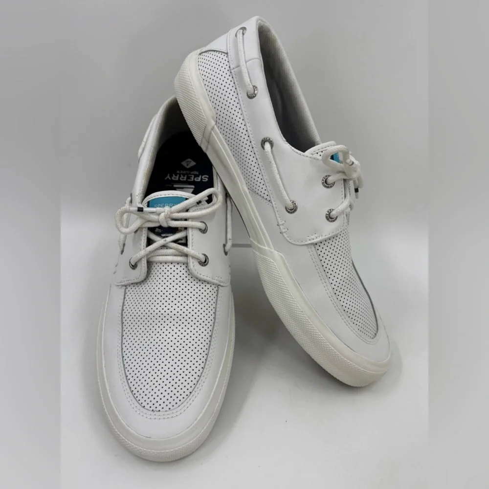 Sperry “Soletide”‎ 2-Eye Sneakers White STS23160 Low Top Mesh Mens 12 Top Sider